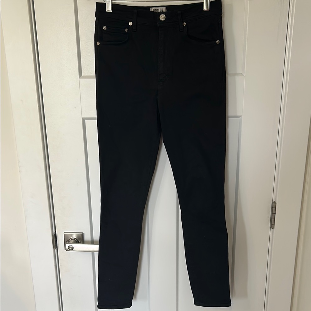 Agolde Women's Jet Black Skinny Jeans
